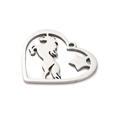 Anti-Tarnish 201 Stainless Steel Pendants STAS-R002-11P-1