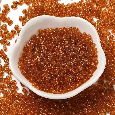 Spray Painted Glass Seed Beads SEED-F005-05A-03-1