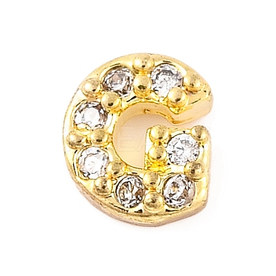 Rack Plating Brass Micro Pave Cubic Zirconia Cabochons KK-F874-04G-G-1