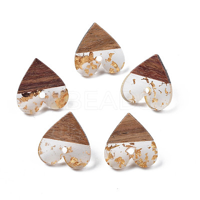 Resin & Walnut Wood Stud Earring Findings MAK-N032-020A-1
