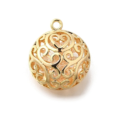 Brass with Cubic Zirconia Pendants KK-E792-28G-01-1