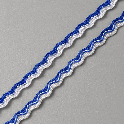 15M Polyester Wavy Fringe Trim Ribbon OCOR-WH0078-70E-1