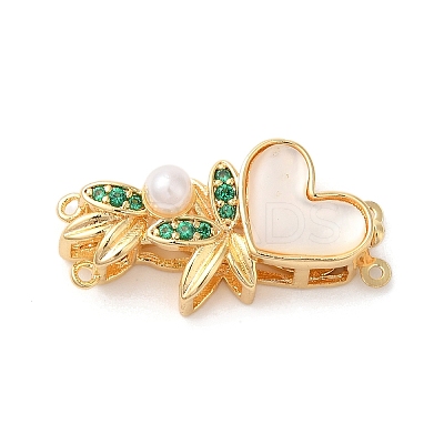 Brass Micro Pave Cubic Zirconia Box Clasps KK-A227-18G-1