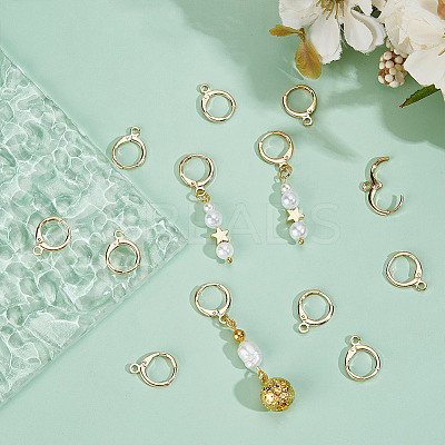 80Pcs Brass Hoop Earrings Findings FIND-DR0001-65A-1