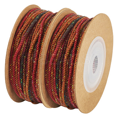 2 Rolls Segment Dyed Cotton Twisted String Cord OCOR-TA0002-95A-1