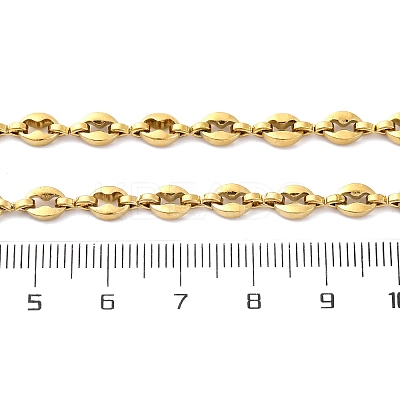 304 Stainless Steel Coffee Bean Chain Necklaces NJEW-C073-11G-1