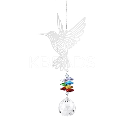 Metal Hollow Hummingbird Hanging Ornaments PW-WG0918C-02-1