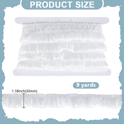 9Yards Chiffon Wrinkles Lace Ribbon OCOR-HY0002-38A-02-1