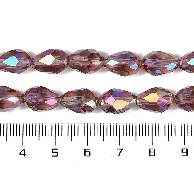 Transparent Electroplate Glass Beads Strands EGLA-N013-T10mm-B02-1