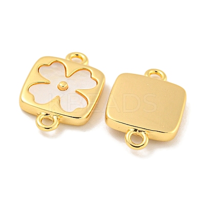 Natural Shell Flower Connector Charms KK-P275-03G-1