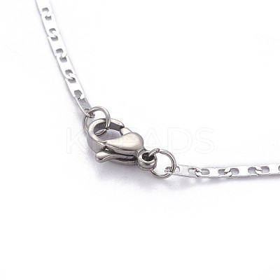 Non-Tarnish 304 Stainless Steel Mariner Link Chain Necklaces NJEW-F261-11P-1