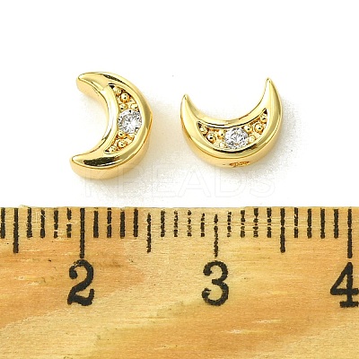 Brass Micro Pave Cubic Zirconia Beads FIND-Z035-16G-1