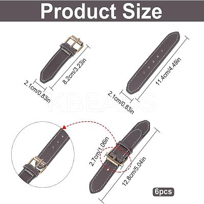 6Pcs Imitation Leather Toggle Buckle FIND-FG0001-29-1