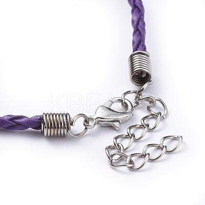Trendy Braided Imitation Leather Bracelet Making BJEW-S076-M-1