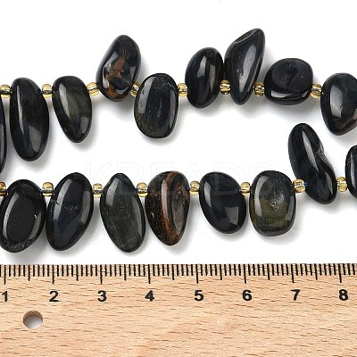 Dyed Natural Blue Tiger Eye Beads Strands G-P604-A13-01-1