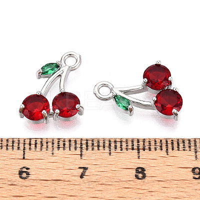 Brass Micro Pave Cubic Zirconia Pendants KK-T074-70P-02-1