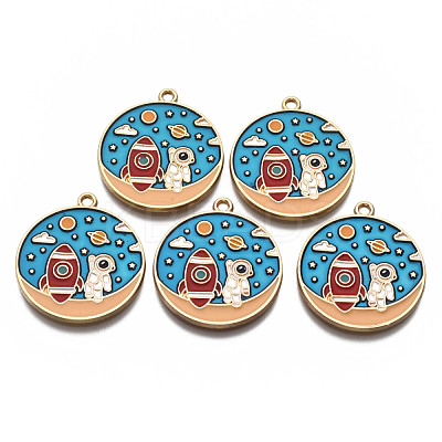 Alloy Enamel Pendants ENAM-T011-98-NR-1
