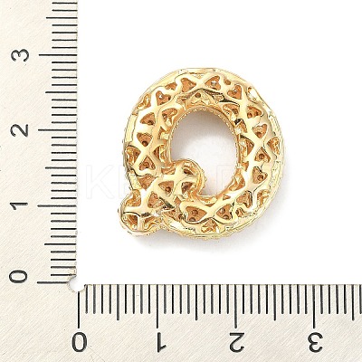 Rack Plating Brass Micro Pave Cubic Zirconia Pendants KK-Q790-01Q-G-1