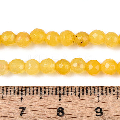 Dyed Natural White Jade Beads Strands G-T139-4mm-60-05-1