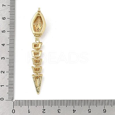 Brass Micro Pave Clear Cubic Zirconia Snap Clasps KK-Z078-37G-1