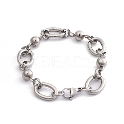Tarnish Resistant 304 Stainless Steel Chain Bracelets BJEW-L661-09P-1