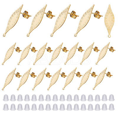 20Pcs 304 Stainless Steel Stud Earring Findings STAS-DC0017-05-1