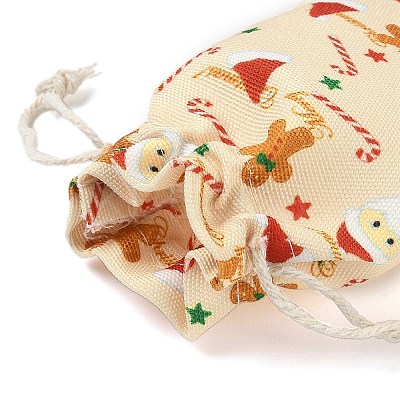 Christmas Theme Cloth Printed Storage Bags ABAG-F010-02A-04-1