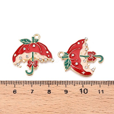 Rack Plating Alloy Enamel Pendants ENAM-N056-424-1