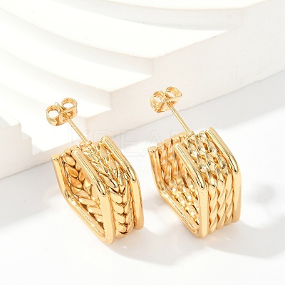 201 Stainless Steel Stud Earrings LS-EJEW-Q026-21G-A-1