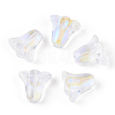 Transparent Electroplate Glass Beads EGLA-N012-03-1