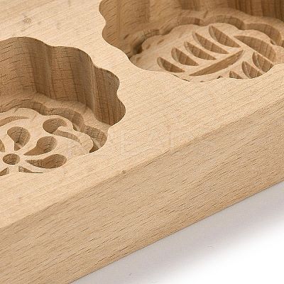 Beech Wooden Press Mooncake Mold LS-WOOD-K010-07A-1