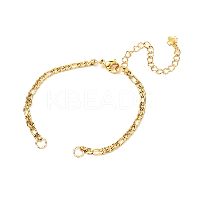 304 Stainless Steel Figaro Chains Bracelet Making AJEW-JB01075-1