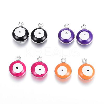 304 Stainless Steel Enamel Charms STAS-G122-26-1
