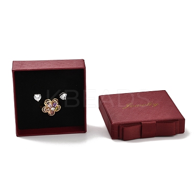 Square & Word Jewelry Cardboard Jewelry Boxes CBOX-C015-01B-01-1