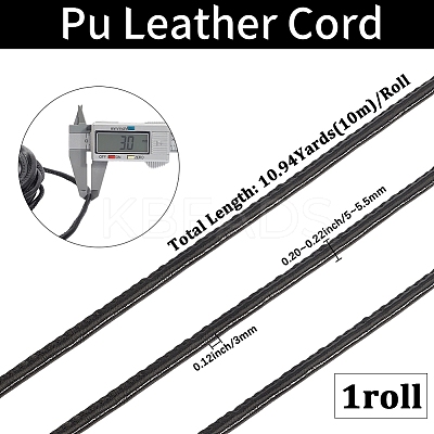 10M Flat PU Leather Cord WL-GF0001-33C-1