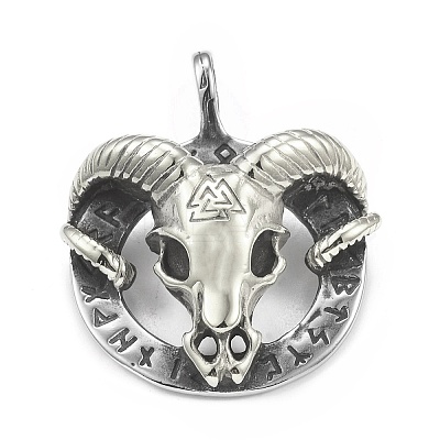 304 Stainless Steel Pendants STAS-G303-36AS-1
