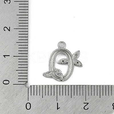 Brass Crystal Rhinestone Letter Links Connector Charms KK-S395-06P-Q-1