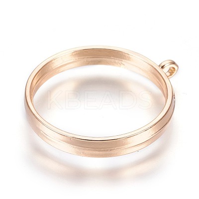 Alloy Open Back Bezel Pendants PALLOY-WH0030-01G-1