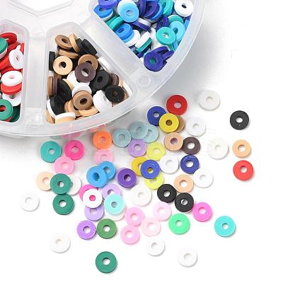 1200Pcs 8 Colors Handmade Polymer Clay Beads CLAY-YW0001-15B-1