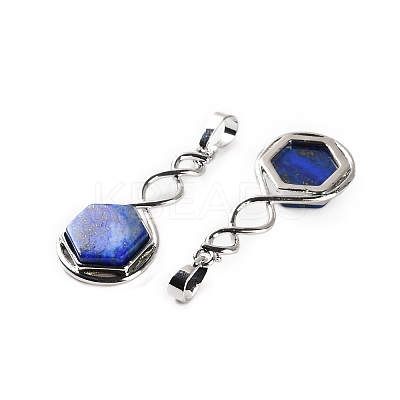 Dyed Natural Lapis Lazuli Pendants G-F777-05P-10-1