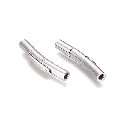 Tarnish Resistant Column 304 Stainless Steel Bayonet Necklace Clasps STAS-N014-36-1