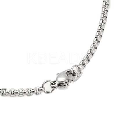 Non-Tarnish 201 Stainless Steel Box Chain Scottish Luckenbooth Thistle Heart Pendant Necklaces for Women LS-NJEW-U005-02P-1