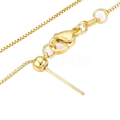 Brass Box Chain Necklaces for Women NJEW-G084-09G-1
