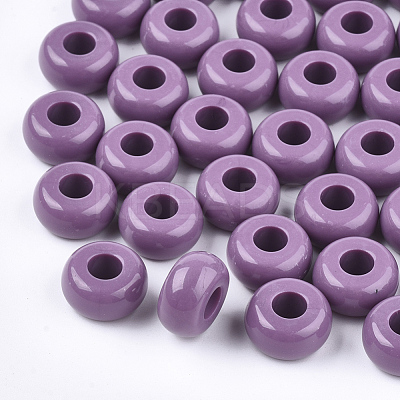 Opaque Acrylic European Beads SACR-T344-06E-1