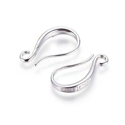 Brass Earring Hooks KK-G365-17P-1