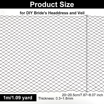 Polyester Mesh Tulle Fabric FIND-WH0126-389A-1