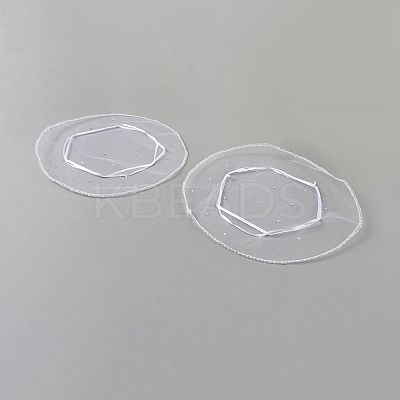 Organza Round Drawstring Bags with Sequins ABAG-H115-01-1