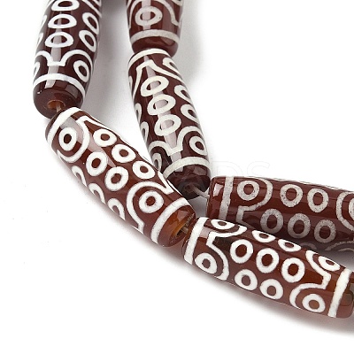 Rice Shape Tibetan Style dZi Beads Strands G-A269-A18-01-1
