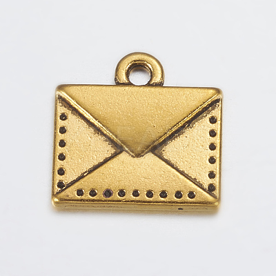 Tibetan Style Alloy Mail Charms LS-PALLOY-EA10712Y-AG-1