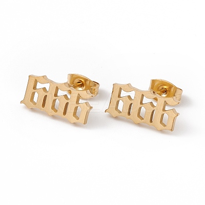 Number Earrings EJEW-F286-01H-G-1